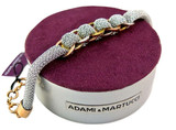 Adami & Martucci Silver Mesh Bracelet with Three-Tone Small Circles