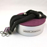 Adami & Martucci Twisted Knot Black Mesh Bracelet with Black Rhodium Cuffs