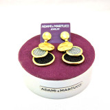 Adami & Martucci Tri-Circle Mesh Earrings 