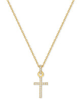 Swarovski Mini Cross Gold Pendant