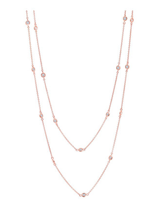 Crislu DBY Long Necklace (36"), Rose Gold