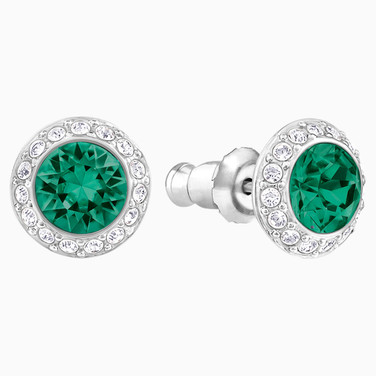 Swarovski Angelic Green Emerald Stud Earrings 