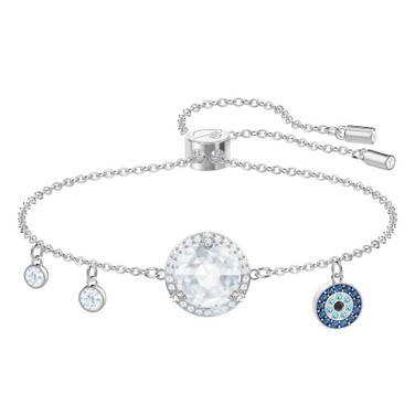 Swarovski Lucy Round Crystal and Evil Eye Bracelet