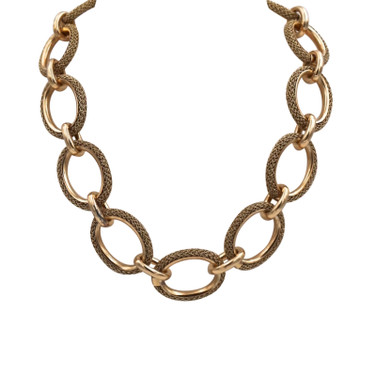 Adami & Martucci Gold Mesh Chain Links Necklace 