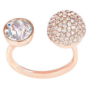 Swarovski Luxury Domed Rose Gold Ring