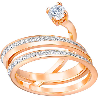 Swarovski Luxury Domed Rose Gold Ring
