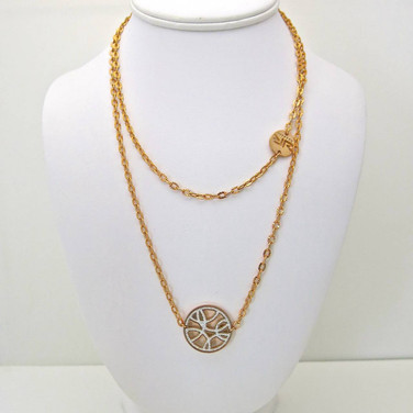 Rebecca Rose Gold Plated Long Necklace