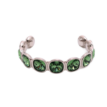 Rebecca Bangle with Green Square Swarovski Crystals