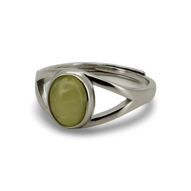 Baltic Amber - Butterscotch Amber Minimalist Adjustable Ring