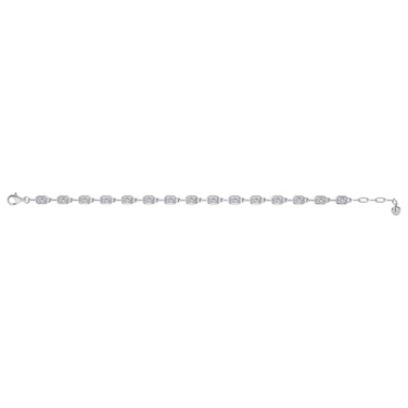 Crislu Radiant Cable Chain Bracelet in Platinum Plating