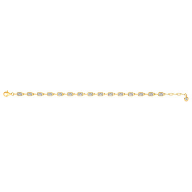Crislu Radiant Cable Chain Bracelet in Gold Plating