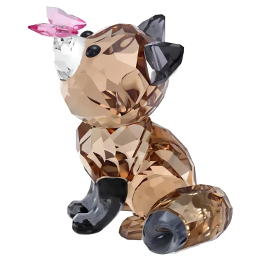Swarovski Idyllia Fox and Butterfly Crystal Figurine
