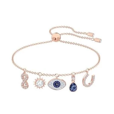 Swarovski Evil Eye Duo Charm  Bracelet