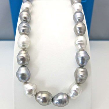 Multicolor Barrel Shape Baroque Pearl Necklace