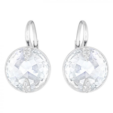 Swarovski Globe Leverback Earrings, White