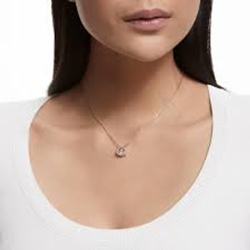 Swarovski Millenia Triangle White Crystal Pendant in Rose Gold