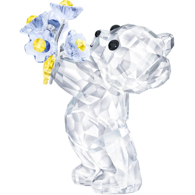 Swarovski Kris Bear - Forget-Me-Not - Crystal Figurine