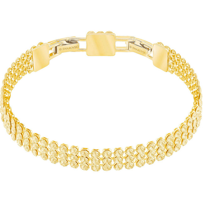 Swarovski Fit Crystal Mesh Bracelet, Yellow Gold