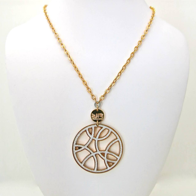 Rebecca Twisted Circle Pendant in Rose Gold Plated Bronze