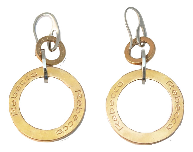 Rose Gold Plated Circle Earrings
