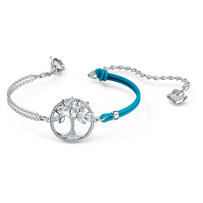 Swarovski Symbolic Tree of Life Blue Rope Bracelet