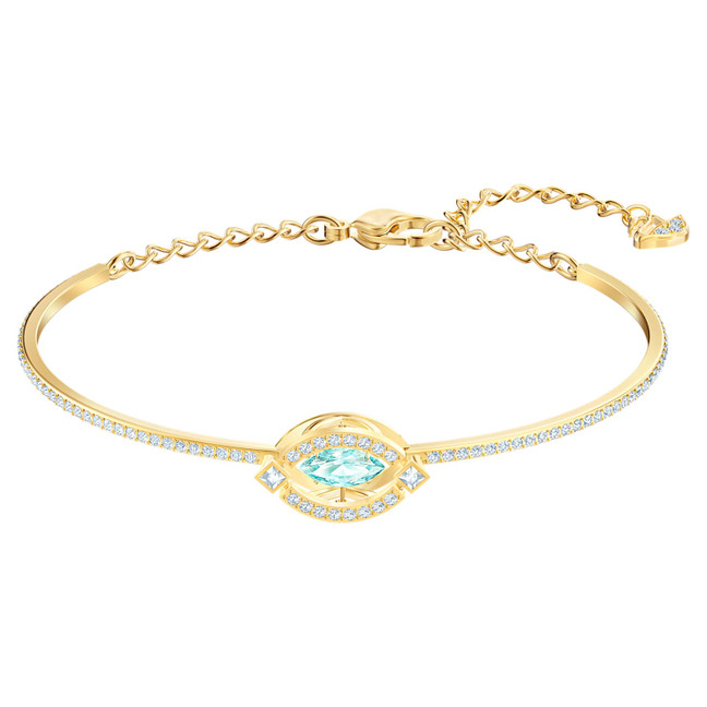Swarovski Sparkling Dance Mint Crystal Bracelet in Gold Tone