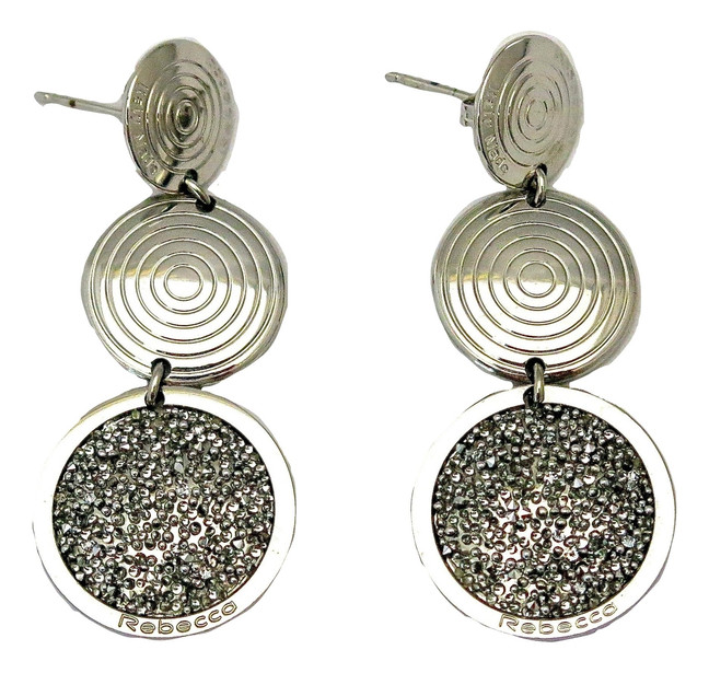 Triple Circle Drop Earrings with Silver Glam