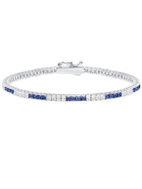 Crislu Small Princess Cut Sapphire Tennis Bracelet (4.35 ct.)