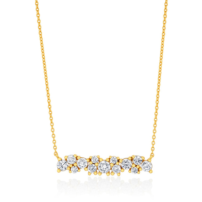 Crislu Flora Collection Necklace in Yellow Gold