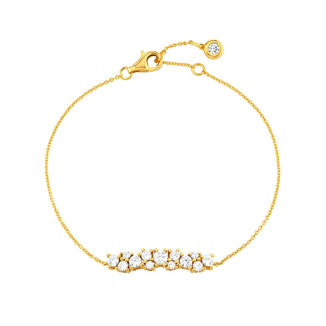 Crislu Flora Collection Bracelet in Yellow Gold