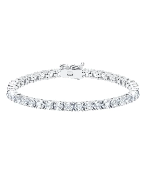 Crislu Large Round Stone Tennis Bracelet - 7.5 inches