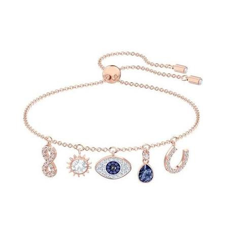 Swarovski Evil Eye Duo Charm  Bracelet