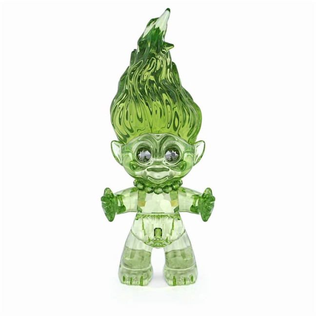 Swarovski Good Luck Trolls Green Crystal Figurine