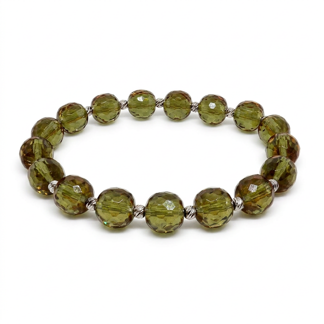 Zultanite Color Changing Round Balls Stretch Bracelet 