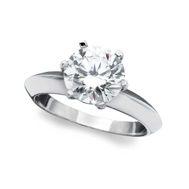 Crislu Classic Solitaire Ring