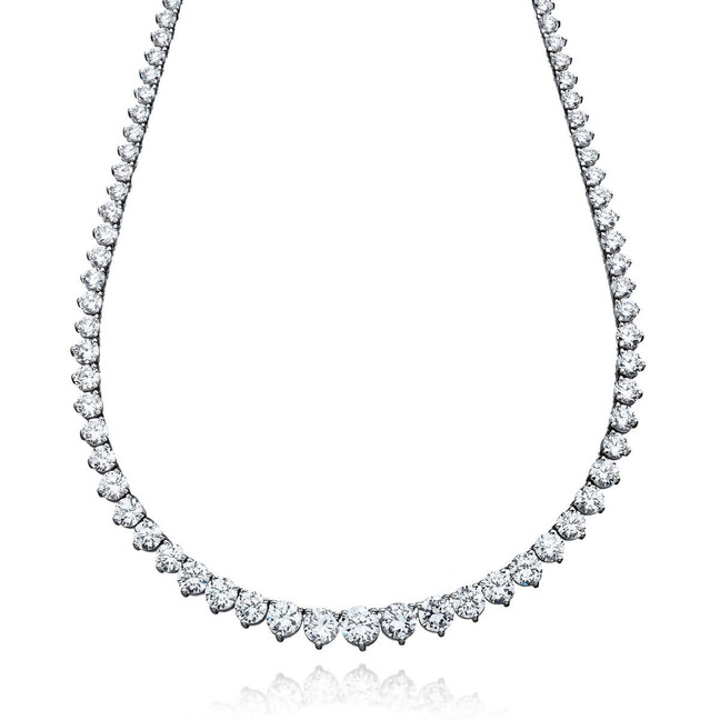 Crislu Classic Graduated Tennis Necklace