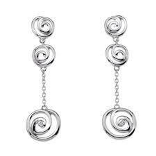 Hot Diamonds Eternity Spiral Drop Earrings