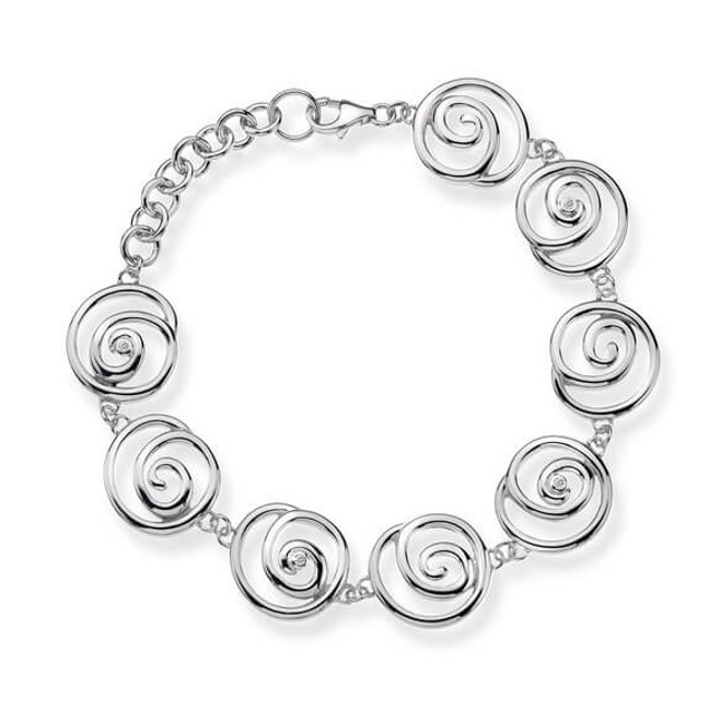 Hot Diamonds Eternity Spiral Silver Bracelet