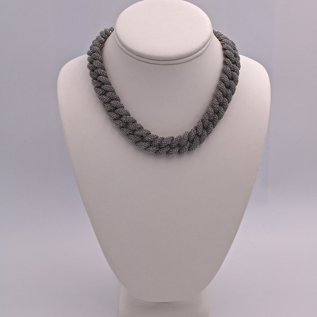 Adami & Martucci Silver Mesh Chain Links Necklace Adami & Martucci Silver Mesh Chain Links Necklace