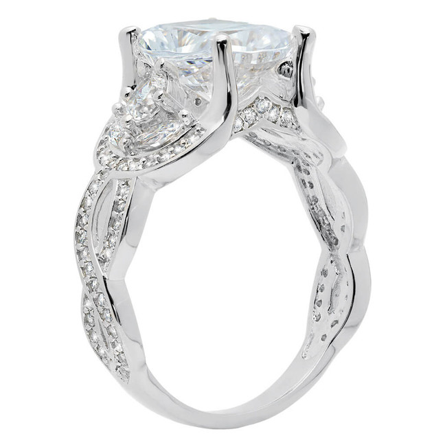 Crislu Classic Cushion CZ Statement Ring