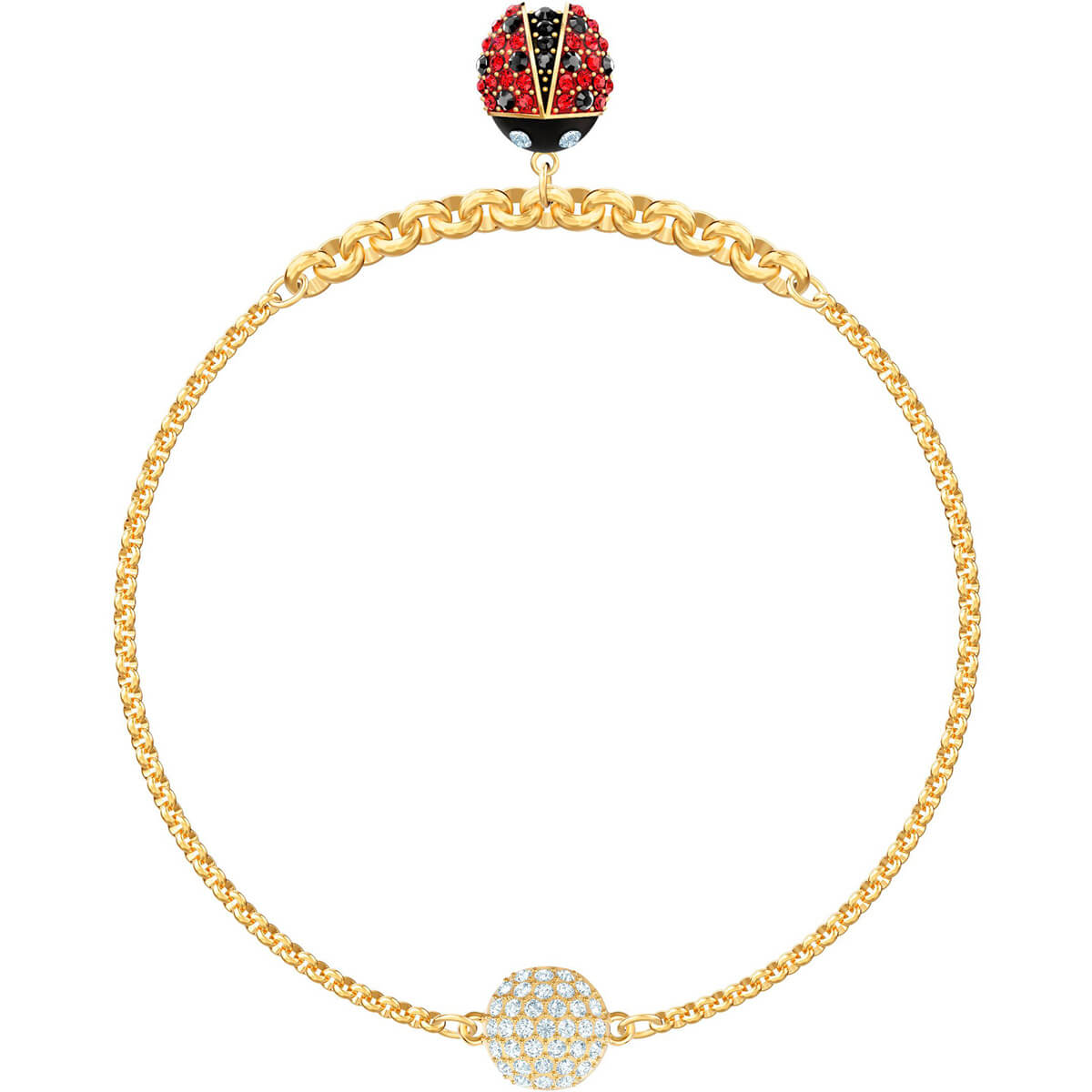 Swarovski Remix Collection Bracelet Strand with Ladybug