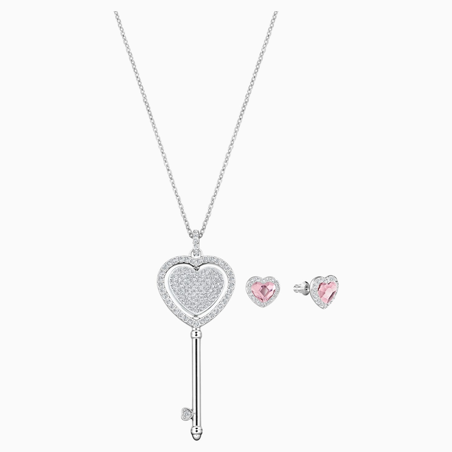 Swarovski Engaged Pink Heart Reversible Set