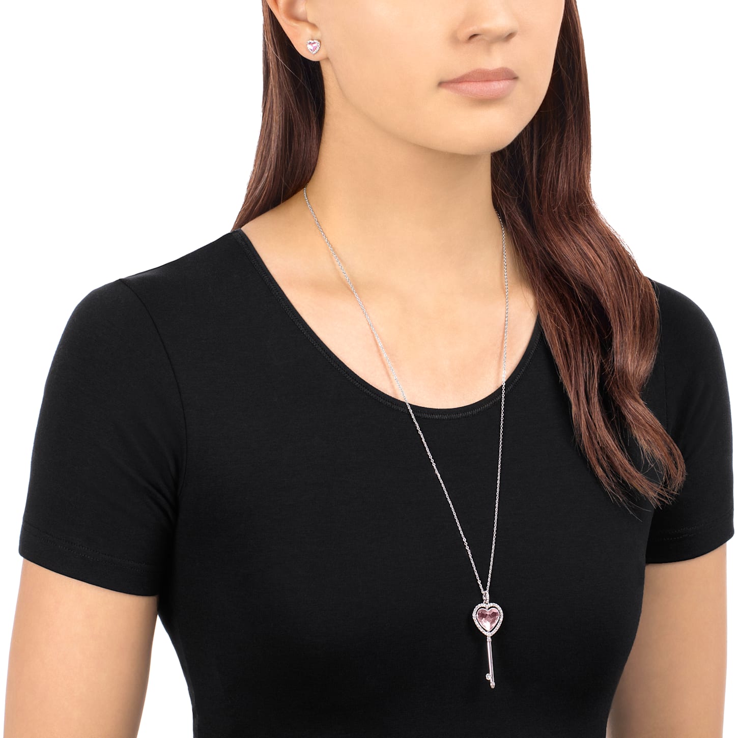 Swarovski Engaged Pink Heart Reversible Set