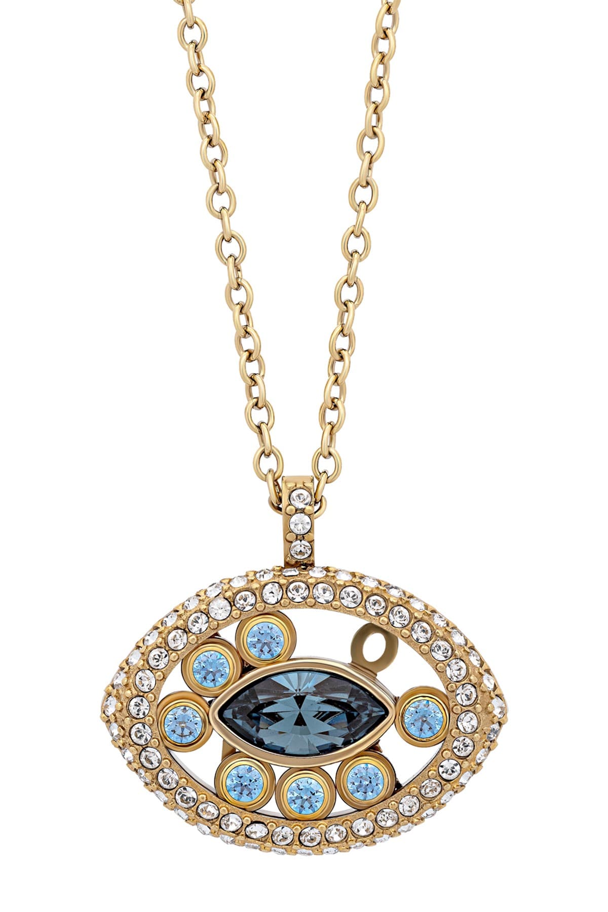 Swarovski Admiration Goldtone Evil Eye Pendant