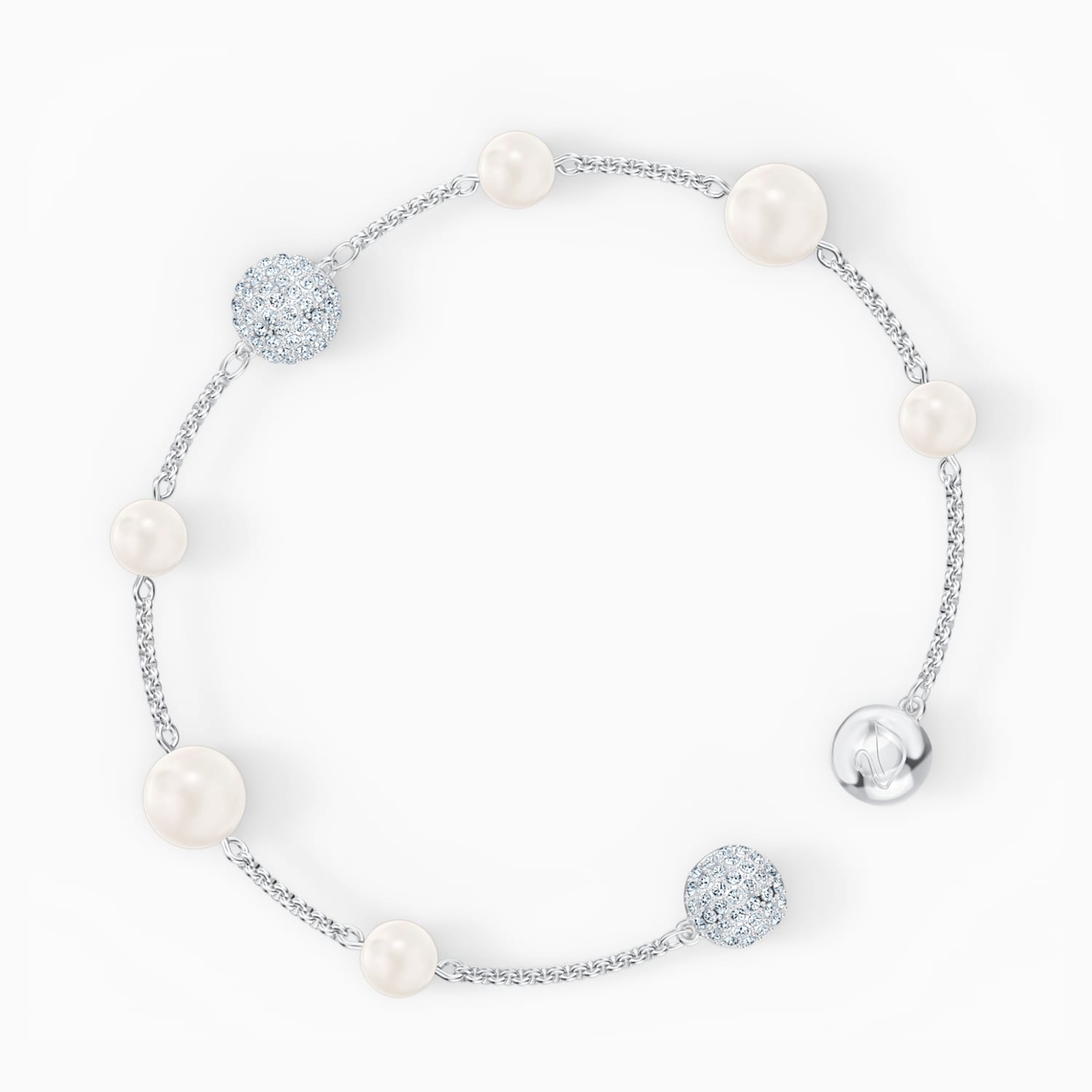 Swarovski Remix Collection White Pearl Strand Bracelet