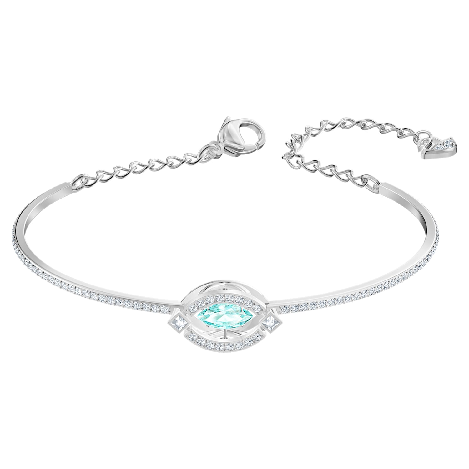 Swarovski Sparkling Dance Mint Crystal Bracelet in Rhodium