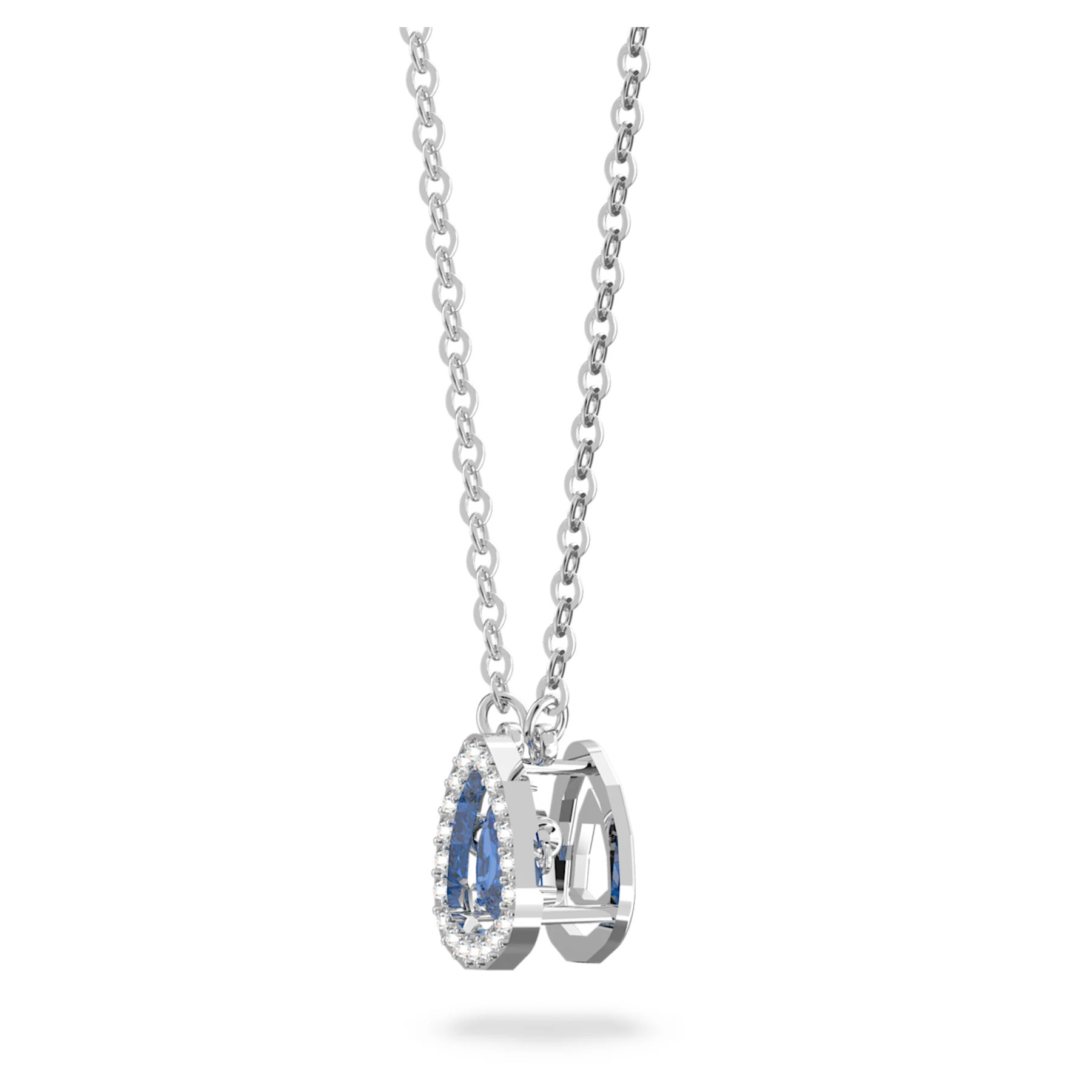 Swarovski Millenia Triangle Blue Crystal Pendant in Rhodium