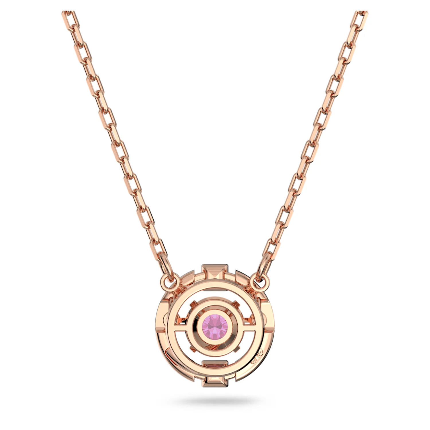 Swarovski Sparkling Dance necklace Round cut, White, Rose gold-tone plated  5272364 - Vcrystals