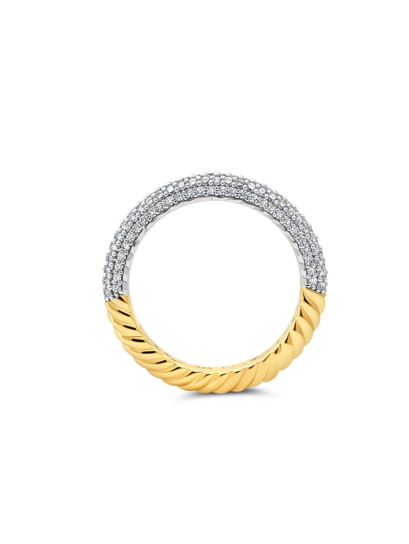 Reversible Rings Crislu Two-Tone Reversible Ring