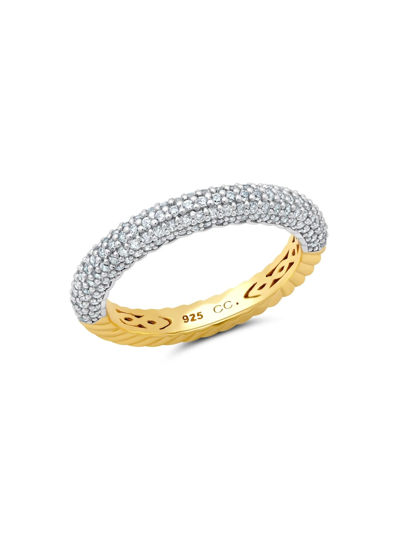 Reversible Rings Crislu Two-Tone Reversible Ring